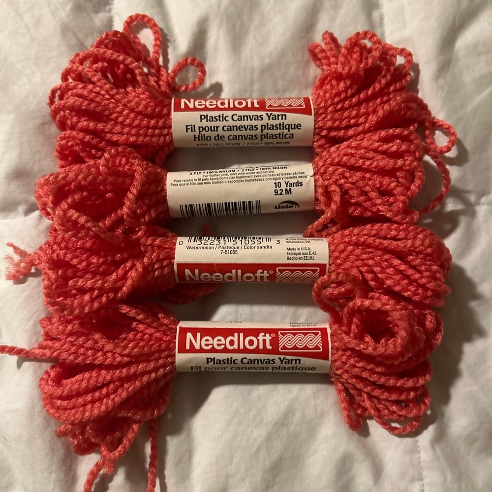 Needloft Plastic Canvas Yarn in Watermelon